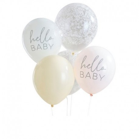 5 Palloncini Floreali Baby Shower