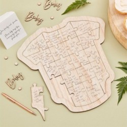 Libro Ospiti in Legno Baby Shower 31 x 32 cm