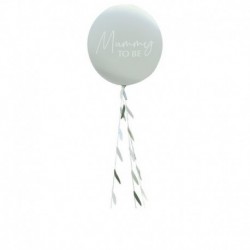 Palloncino Baby Shower con Coda Floreale 80 cm
