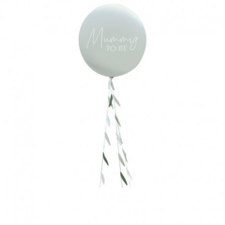 Palloncino Baby Shower con Coda Floreale 80 cm