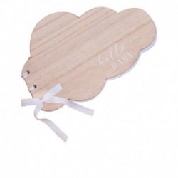 Libro Ospiti Baby Shower in Legno 17 x 26 cm