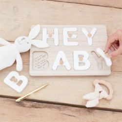 Puzzle in Legno Baby Shower 21 x 30 cm