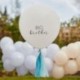 Palloncino Bianco Decorazioni Blu