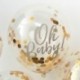 Palloncini Baby Shower coriandoli dorati