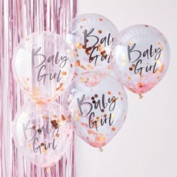 5 Palloncini Rosa Baby Shower