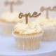 Topper Cupcake in Legno Primo Compleanno 5 cm
