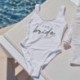 Il costume da bagno bianco della sposa Taglia L