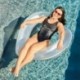 Costume da bagno nero per addio al nubilato Team Bride Taglia M