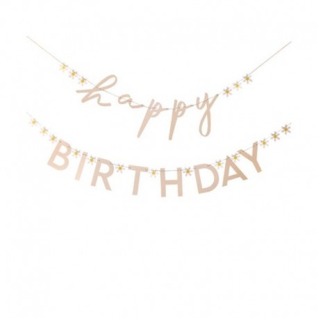 Ghirlanda Happy Birthday Margherite Ditsy Daisy