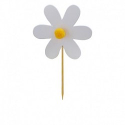 12 Toppers Cupcake Tema Margherite Ditsy Daisy 5x5 cm