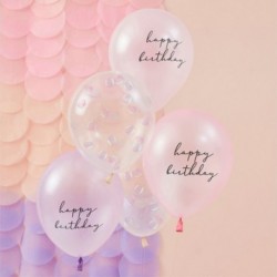 5 Palloncini Sirena Mermaid Magic 28 cm