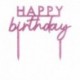 Topper Torta Buon Compleanno Rosa 12x13 cm