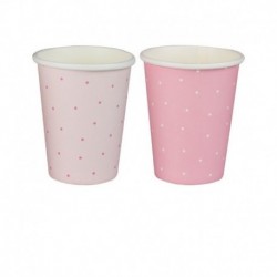8 Bicchieri Carta Rosa Pamper Party 266 cl