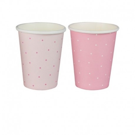 8 Bicchieri Carta Rosa Pamper Party 266 cl