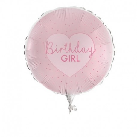 Palloncino Foil Rosa Birthday Girl Pamper Party 45 cm