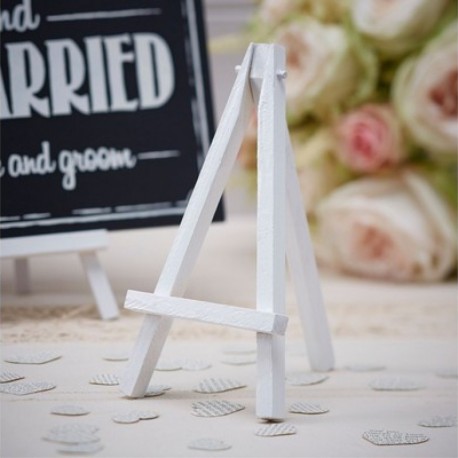 3 Mini Cavalletti Legno Bianco 12 cm
