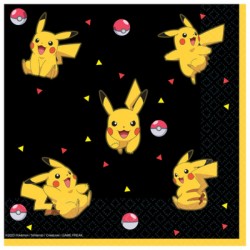 20 Tovaglioli Carta Pokemon 33x33 cm