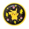 8 Piatti Tondi Carta Pokemon 18 cm