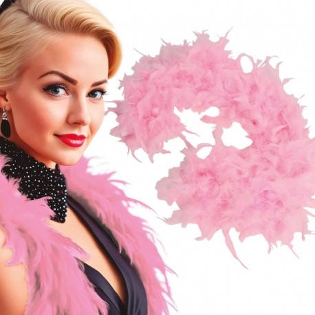 Boa 40 g Piume Rosa 180 cm