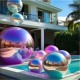 Pallone PVC decorativo Ø 60 cm oro