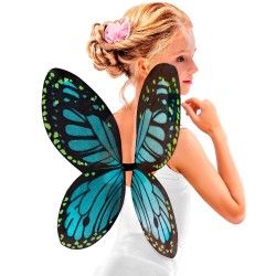 Ali Farfalla Blu e Nere 50 cm