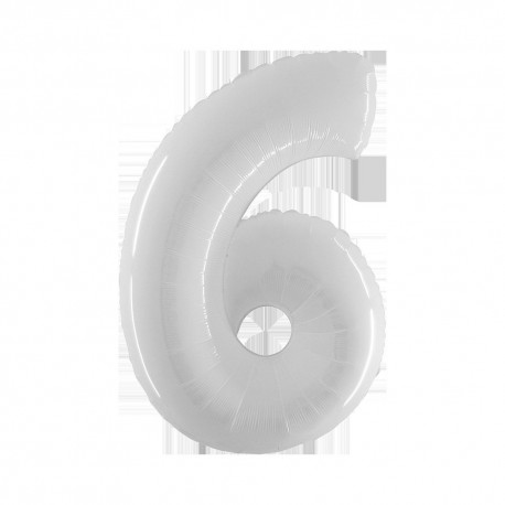Pallone Numero 6 Bianco 100 cm