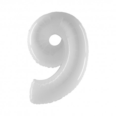Pallone Numero 9 Bianco 100 cm