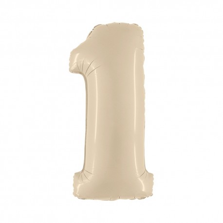 Pallone Numero 1 Beige 100 cm