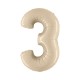 Pallone Numero 3 Beige 100 cm
