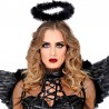 Cerchietto Angelo Aureola Marabou Nero