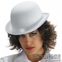 Cappello Bombetta Feltro Bianco