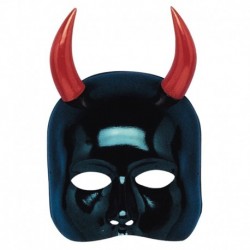 Maschera Plastica Diavolo Nero