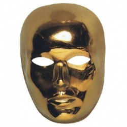 Maschera Plastica Viso Oro