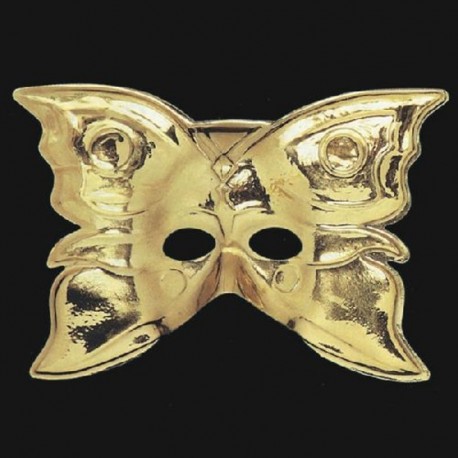 Maschera Plastica Farfalla Oro