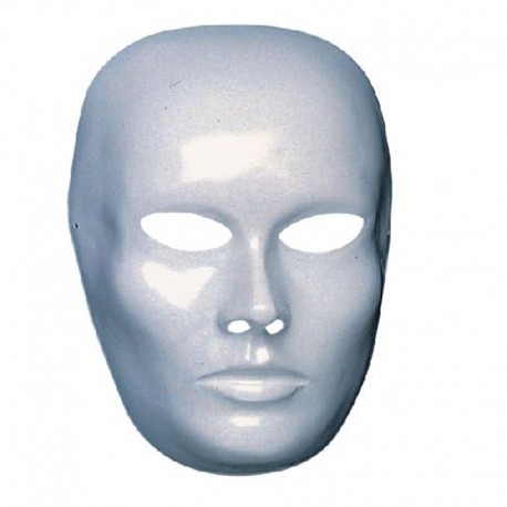 Maschera Plastica Viso Bianco