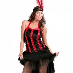 Costume Burlesque Can Can Rosso