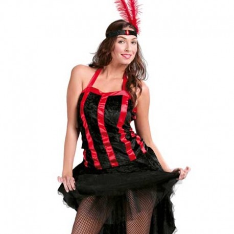 Costume Burlesque Can Can Rosso