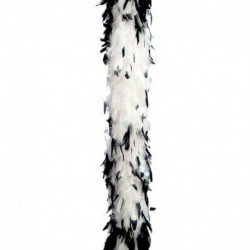 Boa 40 g Piume Bianco e Nero 180 cm