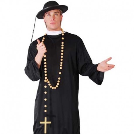 Rosario Ecclesiastico Legno 100 cm