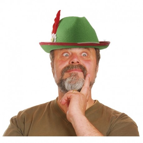 Cappello Tirolese Verde Piuma Rossa