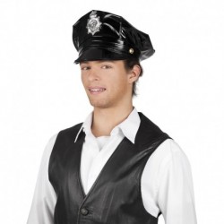 Cappello Poliziotto Nero Lucido