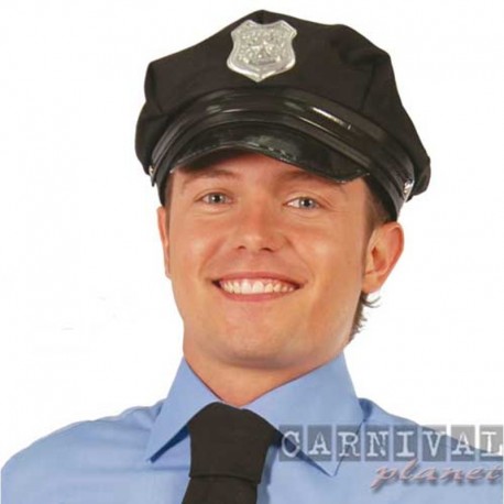 Cappello Poliziotto Tessuto Nero