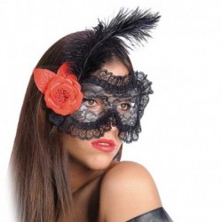 Maschera Pizzo Domino Nera