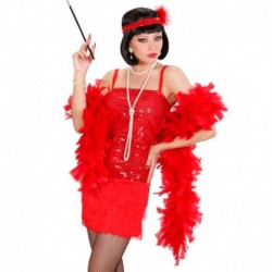 Costume Charleston Paillettes Rosso