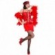 Costume Charleston Paillettes Rosso