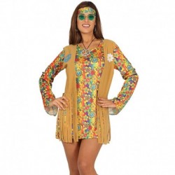 Costume Hippie Fiorato Con Frange