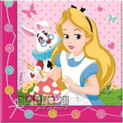20 Tovaglioli Carta Alice 33x33 cm