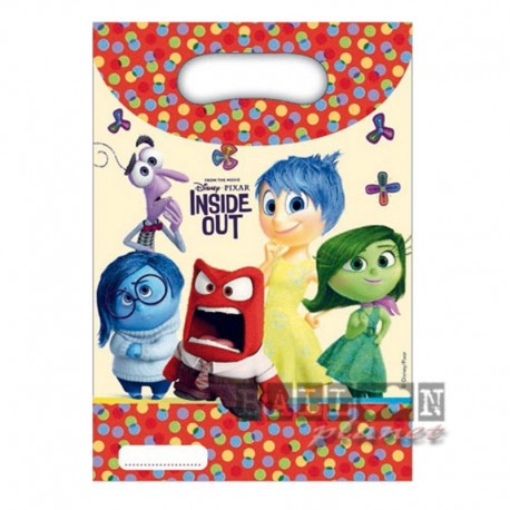 6 Loot Bags Inside Out 18x23 cm