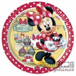 8 Piatti Tondi Carta Minnie 23 cm