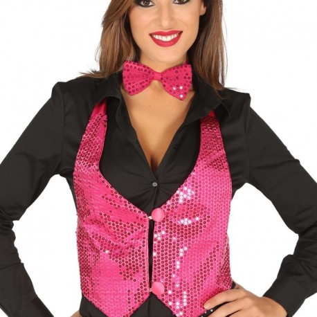 Gilet Paillettes Rosa